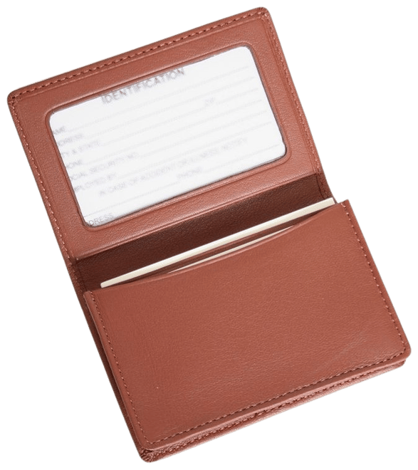 Fashion Leather ID Card Holders - Vertical Credit Card Size 