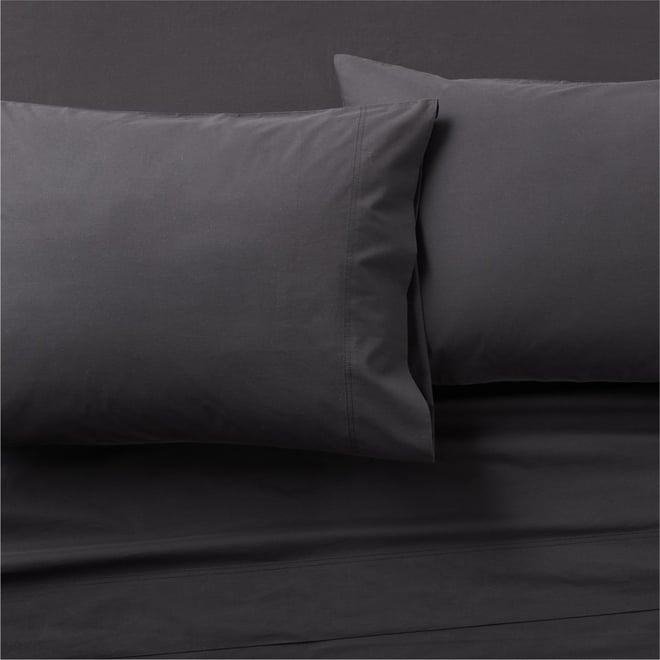 Estela Grey and White Organic Cotton Euro Pillow Shams Set of 2 + Reviews