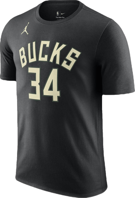 Men's  Giannis Antetokounmpo Black Milwaukee Bucks 2022/23 Statement Edition Name and Number T-shirt