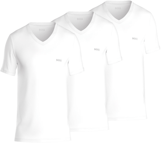 Hugo Boss Men's 3-Pack Classic Solid V-Neck T-Shirts - Macy's