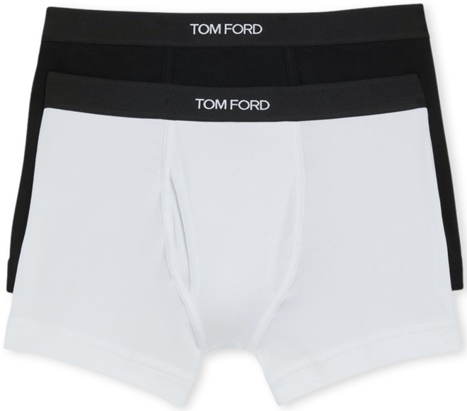 Stretch-cotton boxer briefs in blue - Tom Ford