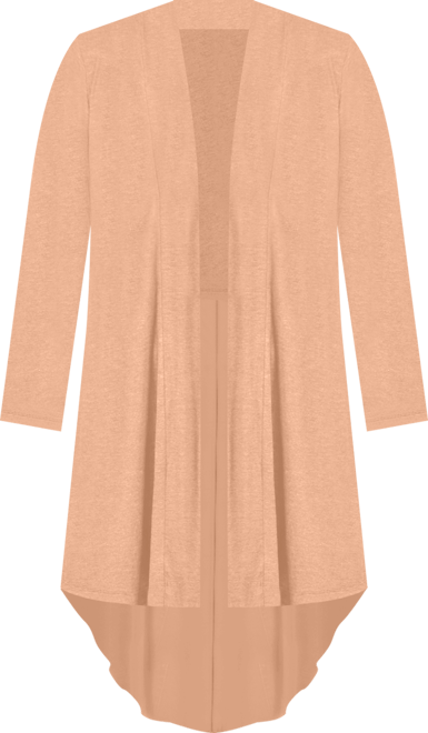 Women's Long Sleeve Knit Cardigan with Chiffon Back