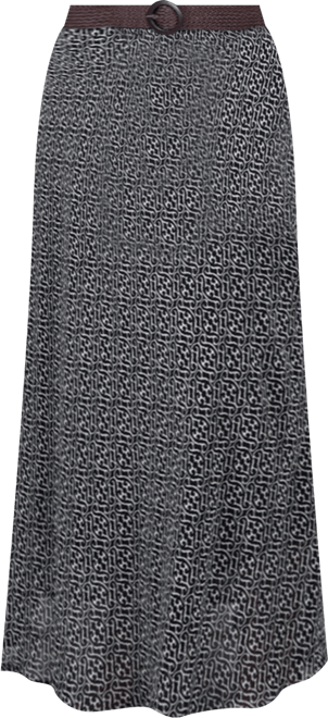 Plus Size Chiffon Maxi Skirt