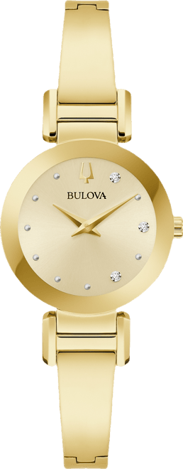 x Marc Anthony Women's Modern Diamond Accent Gold Gold-Tone Stainless Steel Bangle Bracelet Watch 26mm