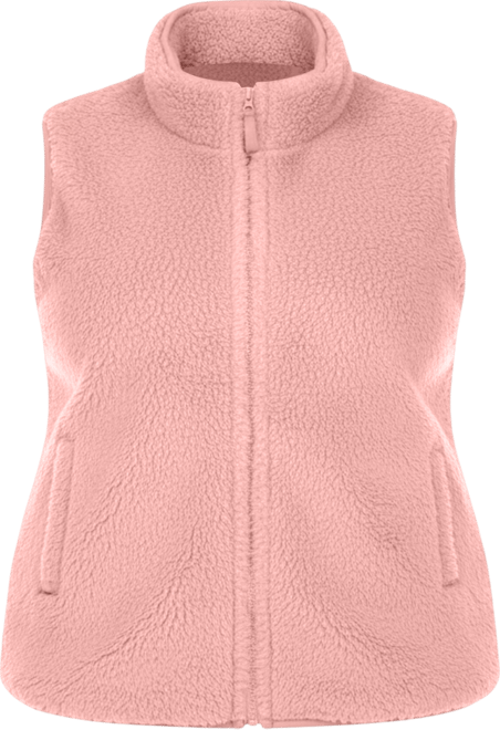 Plus Size Women's Zip Up Sherpa Vest Jacket