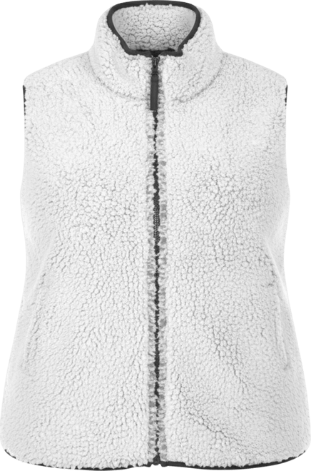 Plus Size Women's Zip Up Sherpa Vest Jacket
