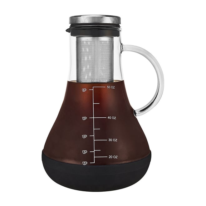 JoyJolt Fresco Cold Brew Iced Coffee Maker Glass Tea 1 Liter-32 oz