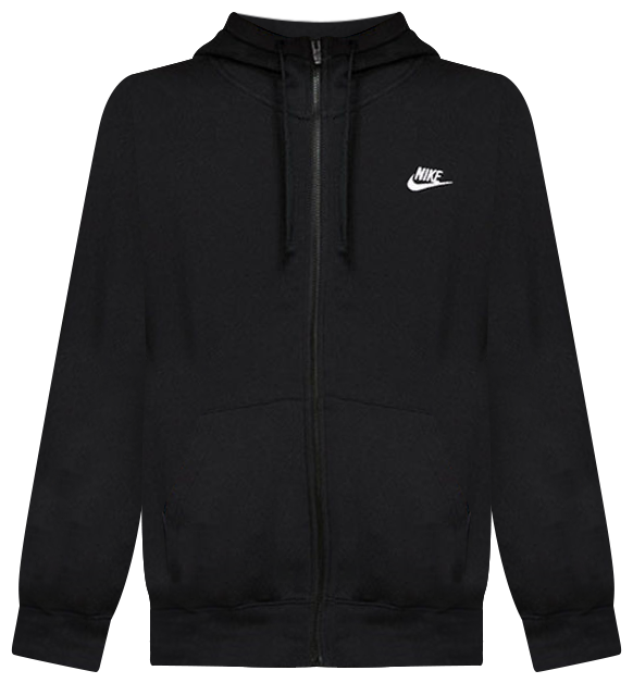 Shop Nike NSW Club Fleece Full-Zip Hoodie BV2645-010 black
