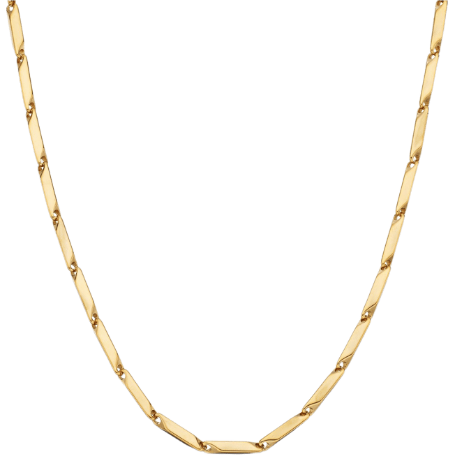 Gold tone stainless steel link chain necklace for men