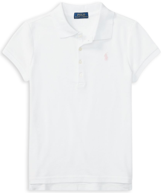  Girls' Mesh Knit Polo - Little Kid, Big Kid