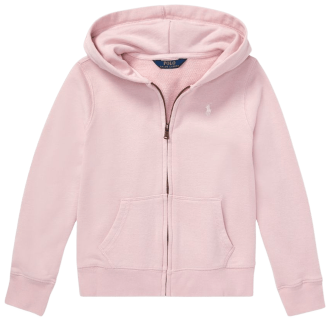 Polo Ralph Lauren Womens Full Zip Hoodie (Medium, Baby Pink)