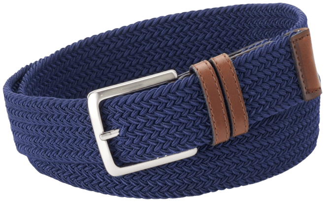 Dockers Mens 1 3/8 Inches Stretch Fabric Braided Belt