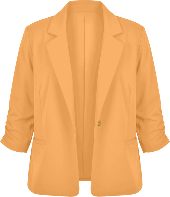 Plus Size Long Sleeve Scuba Crepe Jacket