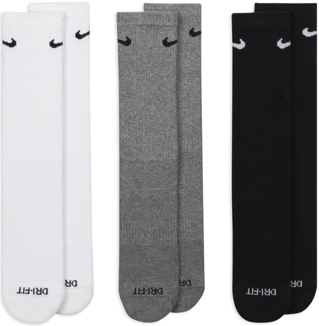 Nike Everyday Plus Cushioned Klasyczne skarpety treningowe (3 pary)