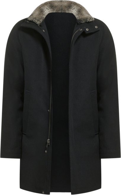 Calvin Klein Men s Urban Walker Coat with Detachable Faux Rabbit Fur at Interior Collar Macy s