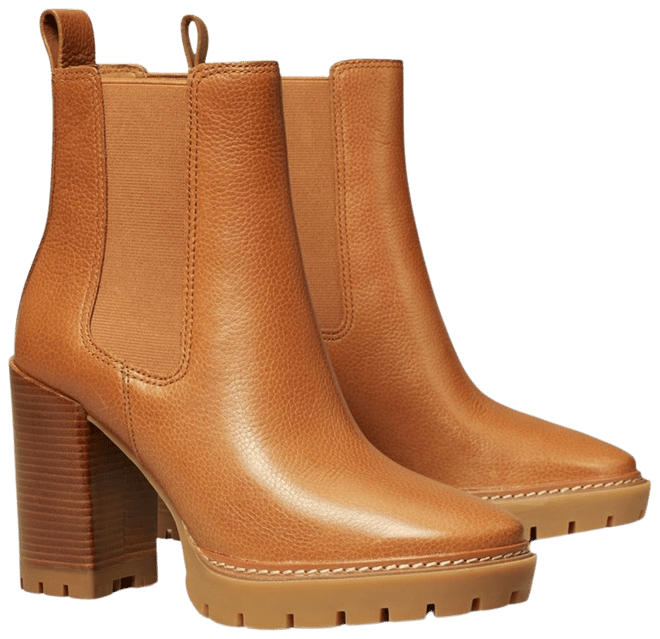 Tory Burch Women's Carson Lug Sole High Heel Boots | Bloomingdale's