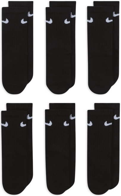 Nike Dri-FIT Performance Basics Big Kids' Crew Socks (6 Pairs)