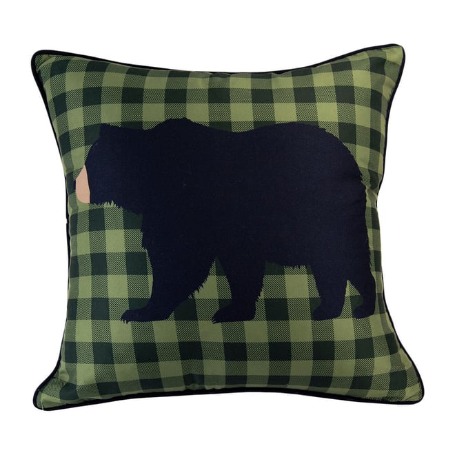 Donna Sharp Bear Walk Plaid Throw Pillow