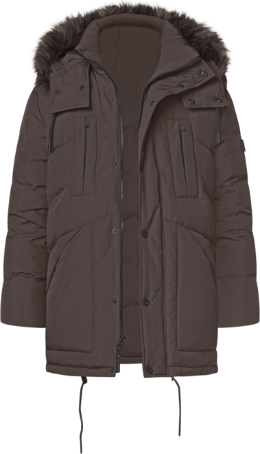 Men's Tremont Down Parka with Faux Fur Trimmed Removable Hood