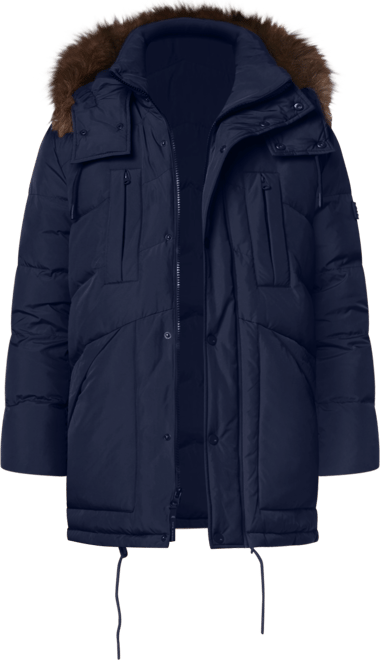 Men's Tremont Down Parka with Faux Fur Trimmed Removable Hood