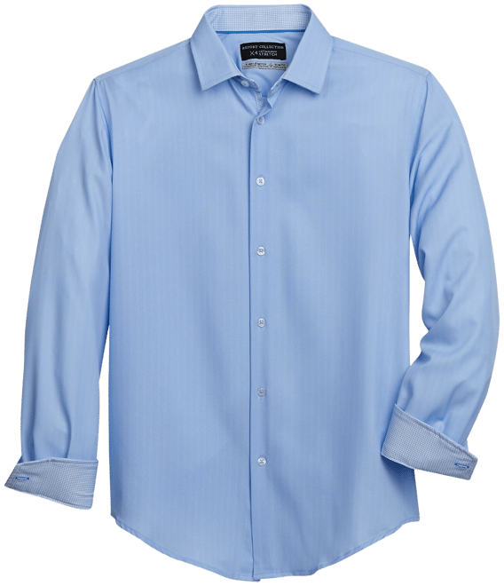 Nog steeds vleet walgelijk Report Collection Slim Fit Four-Way Stretch Sport Shirt, Medium Blue  Chevron - Men's Shirts | Men's Wearhouse