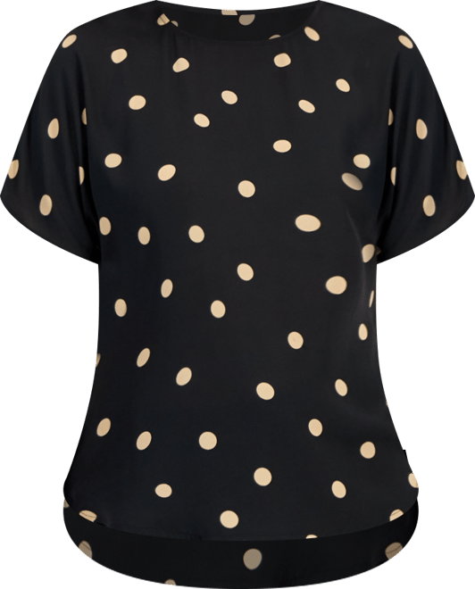 Women's Printed Boat Neck Short-Sleeve Top