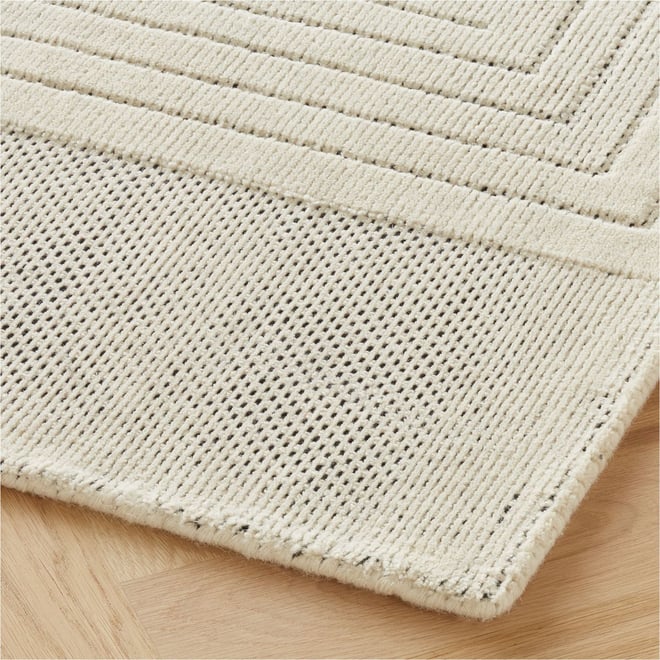 Larso Modern White Wool Area Rug 8'x10' + Reviews
