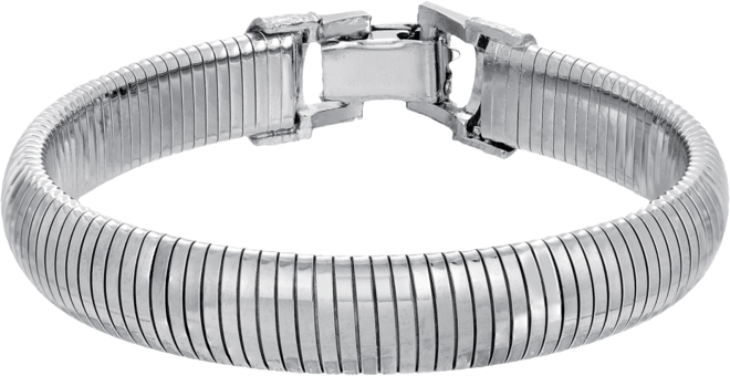 Silver Tone Copra Stretch Clasp Bracelet