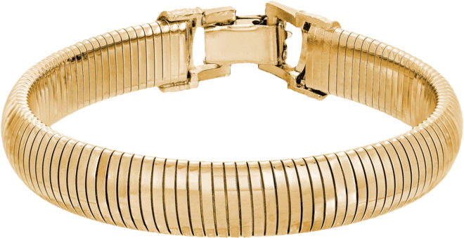 Gold Tone Copra Stretch Clasp Bracelet