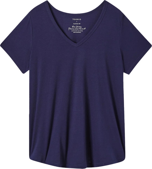 Plus Size - Girlfriend Signature Jersey V-Neck Tee - Torrid