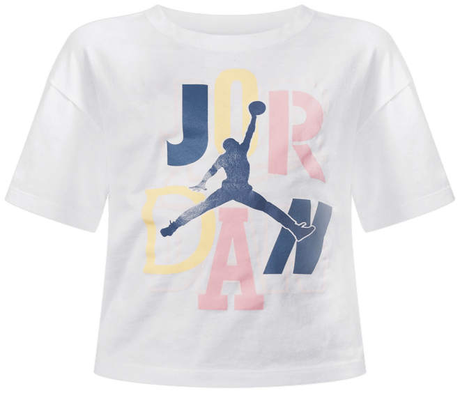 Jordan Essentials New Wave Allover Print Tee Big Kids' (Girls) T-Shirt.
