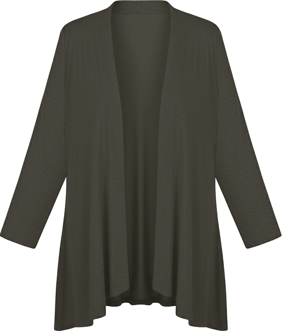 Women's Solid 3/4 Sleeve Cardigan