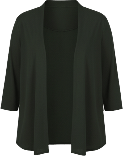 Women's Solid 3/4 Sleeve Cardigan