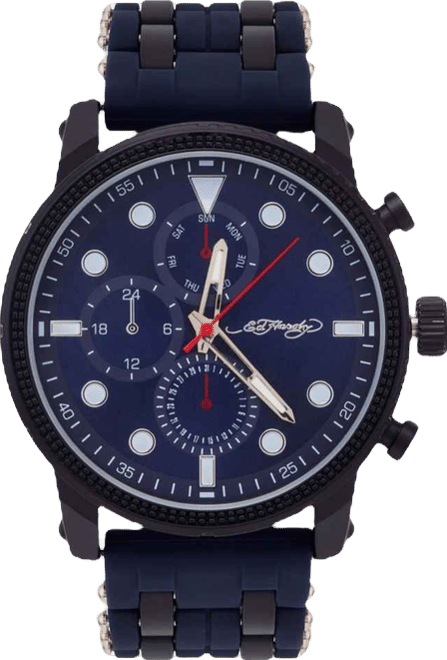 Men's Navy Silicone Strap Watch 48mm