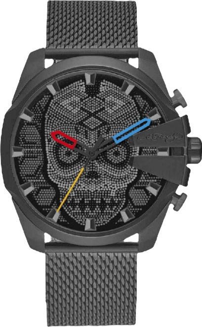 Men's Gunmetal Mesh Bracelet Watch 53mm