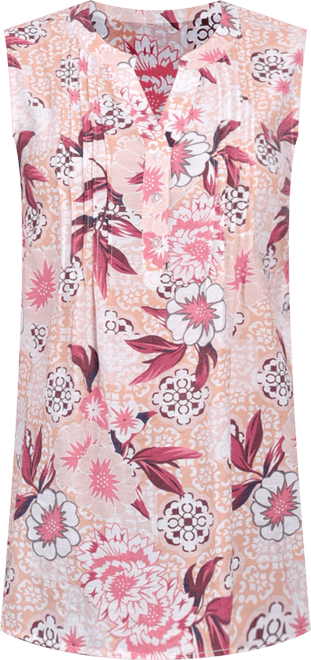 Women's Sleeveless Pintucked Blouse