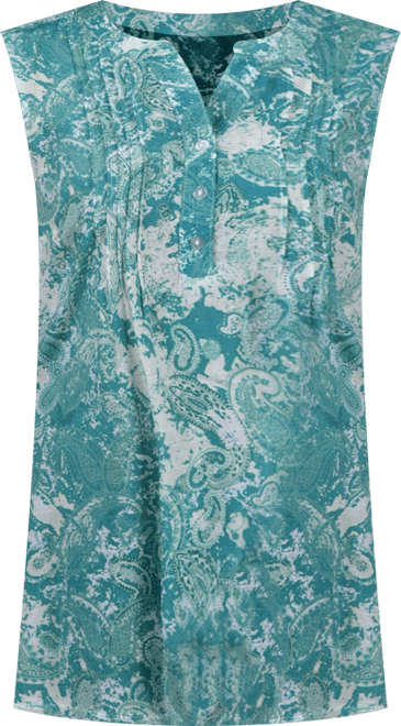 Women's Sleeveless Pintucked Blouse