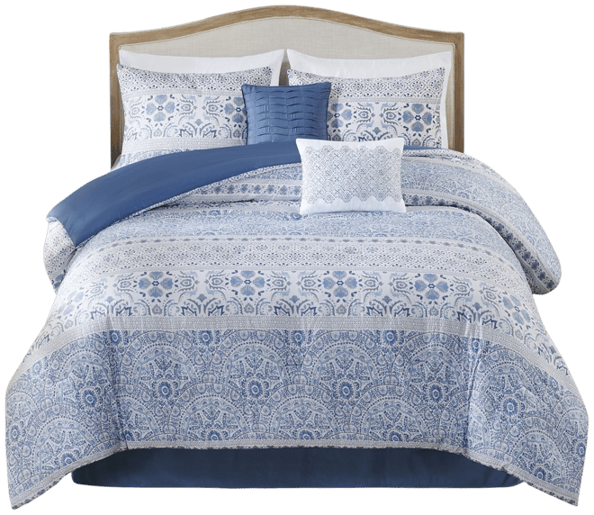 Madison Park Noa 6-Piece Comforter Set With Shams and Throw Pillows