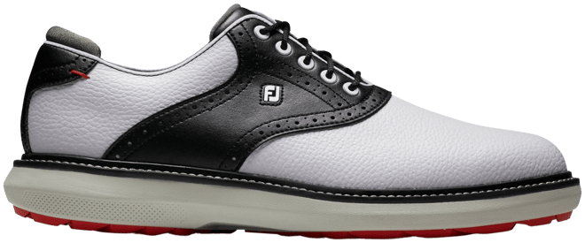 FootJoy Traditions Spikeless Golf Shoes White/Black 57924 - Carl's