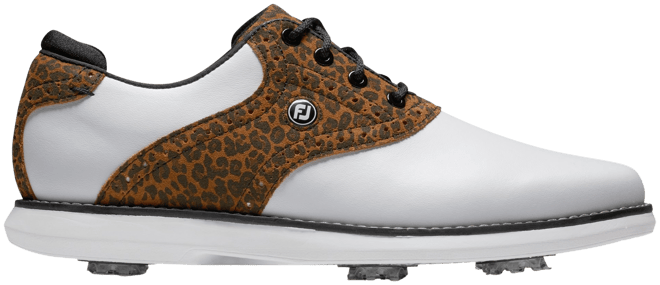 ♣️くるみさま専用♣️ FootJoy ホワイト スニーカー ヒョウ柄 Free Shipping - FootJoy Women's Traditions Saddle Golf Shoes White