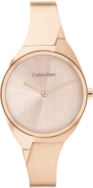 Women's 2-Hand Carnation Gold-Tone Stainless Steel Bangle Bracelet Watch 30mm