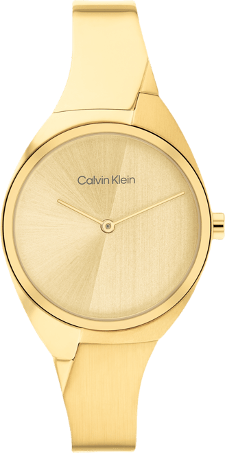 Women's 2-Hand Gold-Tone Stainless Steel Bangle Bracelet Watch 30mm