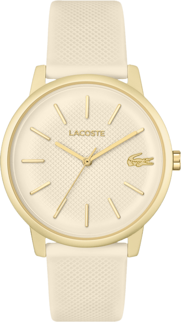 Lacoste Men\'s Macy\'s Strap Watch 12.12 - 42mm Silicone Gold-Tone L