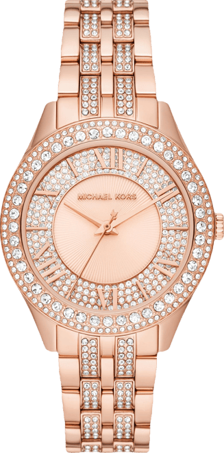 Women's Harlowe Three-Hand Rose Gold-Tone Stainless Steel Bracelet Watch, 38mm