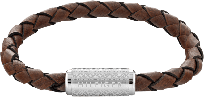 Men's Braided Brown Leather Bracelet