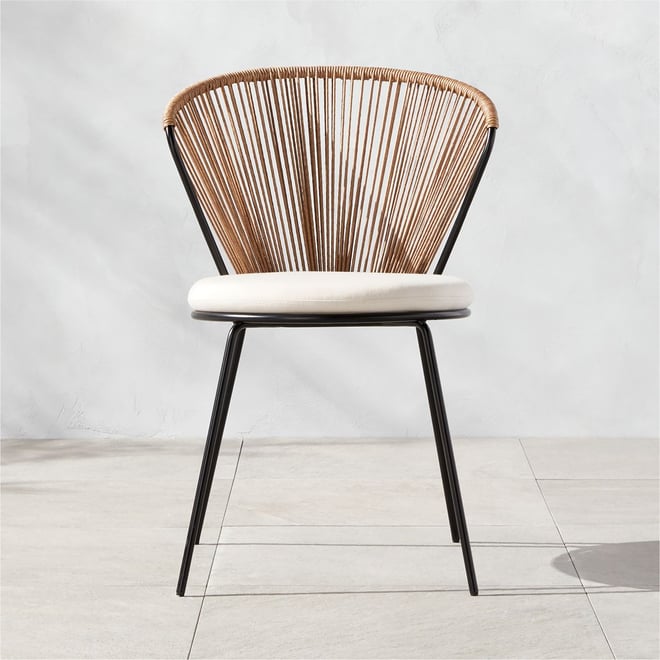 Rattan and 2025 metal dining chairs