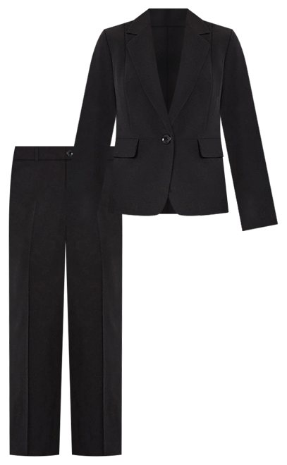 Le Suit 2 pc. Straight Leg Pant Suit Petite Color Black JCPenney