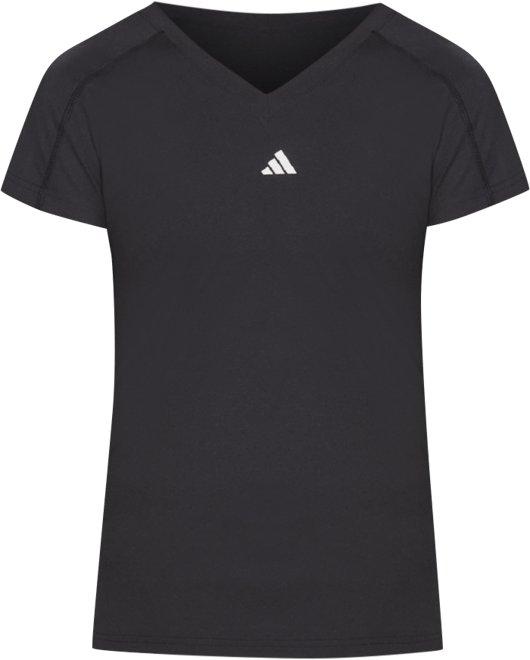 adidas Women's Training Moisture-Wicking Logo V-Neck T-shirt