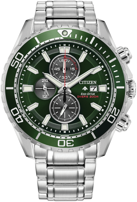 Eco-Drive Men's Chronograph Promaster Dive Stainless Steel Bracelet Watch 45mm