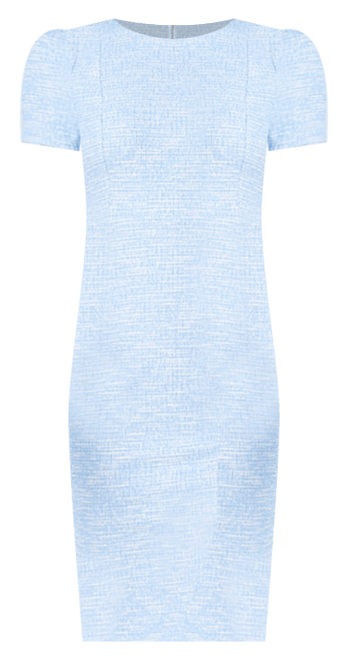 Women's Tweed Short-sleeve Sheath Mini Dress